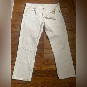 Ralph Lauren Waverly Straight Cropped Jeans in White